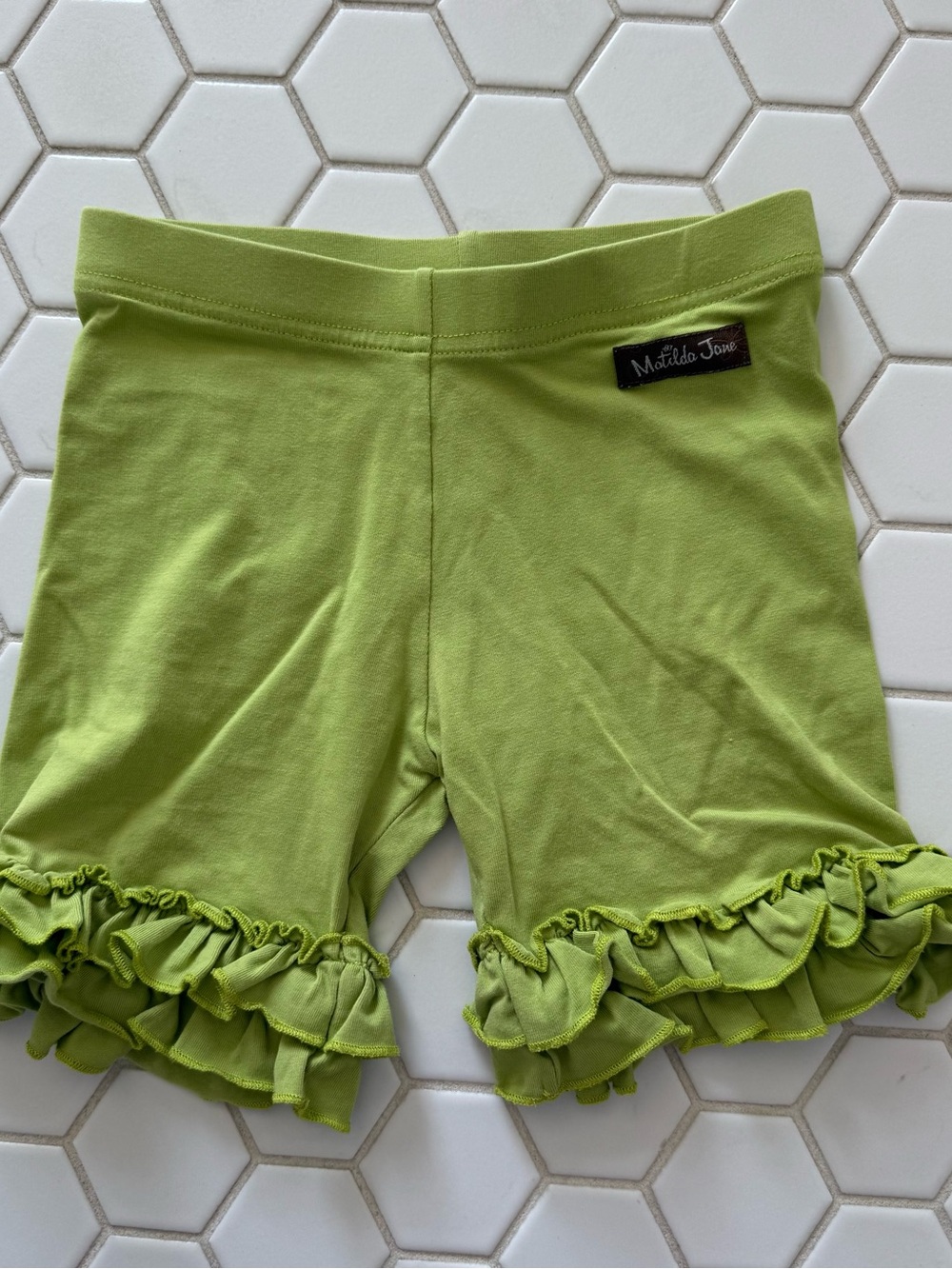 Matilda Jane Lime Green Ruffle Hem Bike Shorts